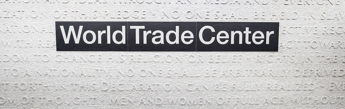 The white, monochromatic marble mosaic "CHORUS" by multimedia artist Ann Hamilton spans a total of 4,350 square feet across the walls of the new WTC Cortland Street subway station.